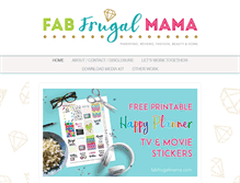 Tablet Screenshot of fabfrugalmama.com
